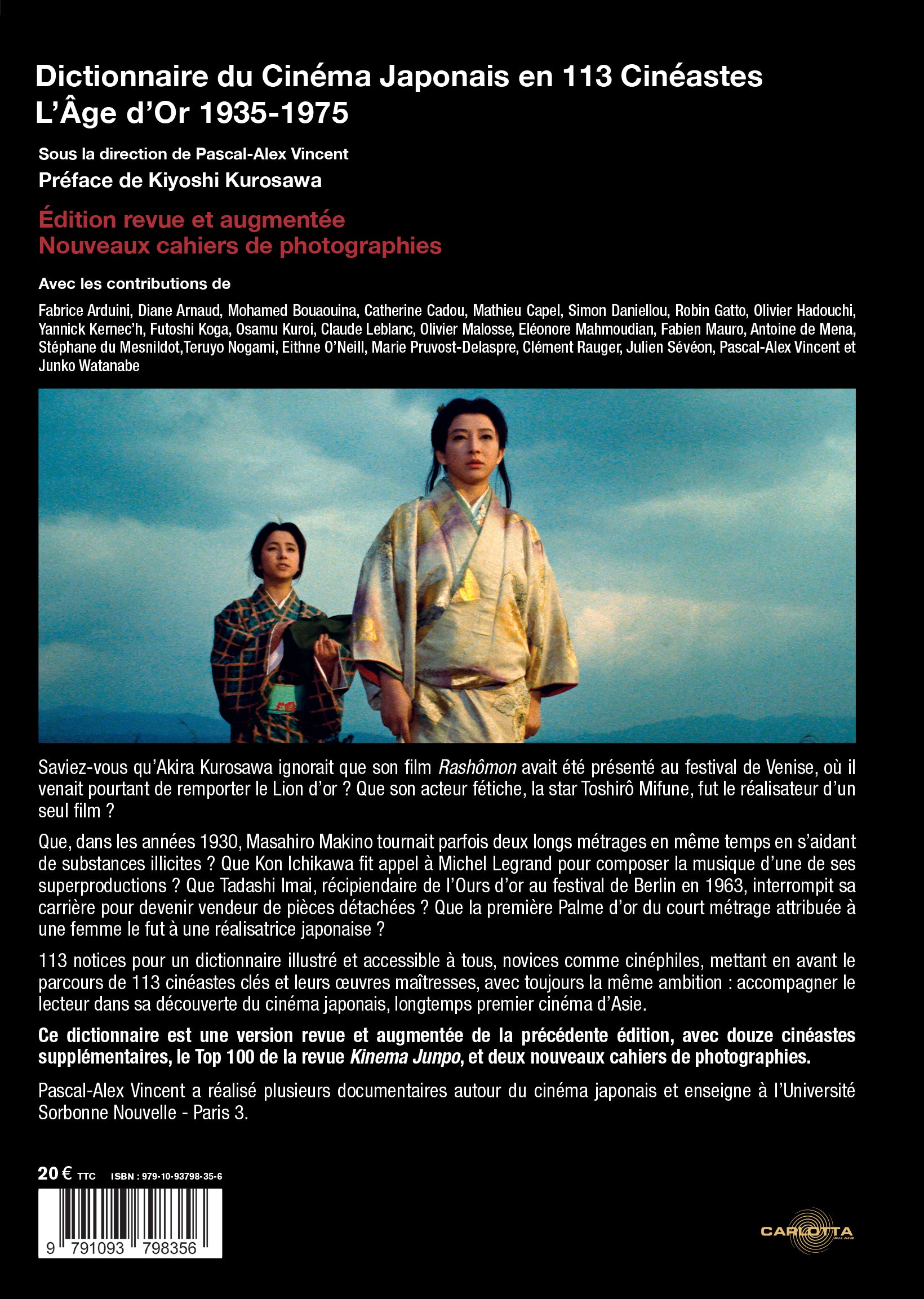 Dictionnaire du cinéma japonais en 113 cinéastes : L'Âge d'Or (1935-1975) - Livre