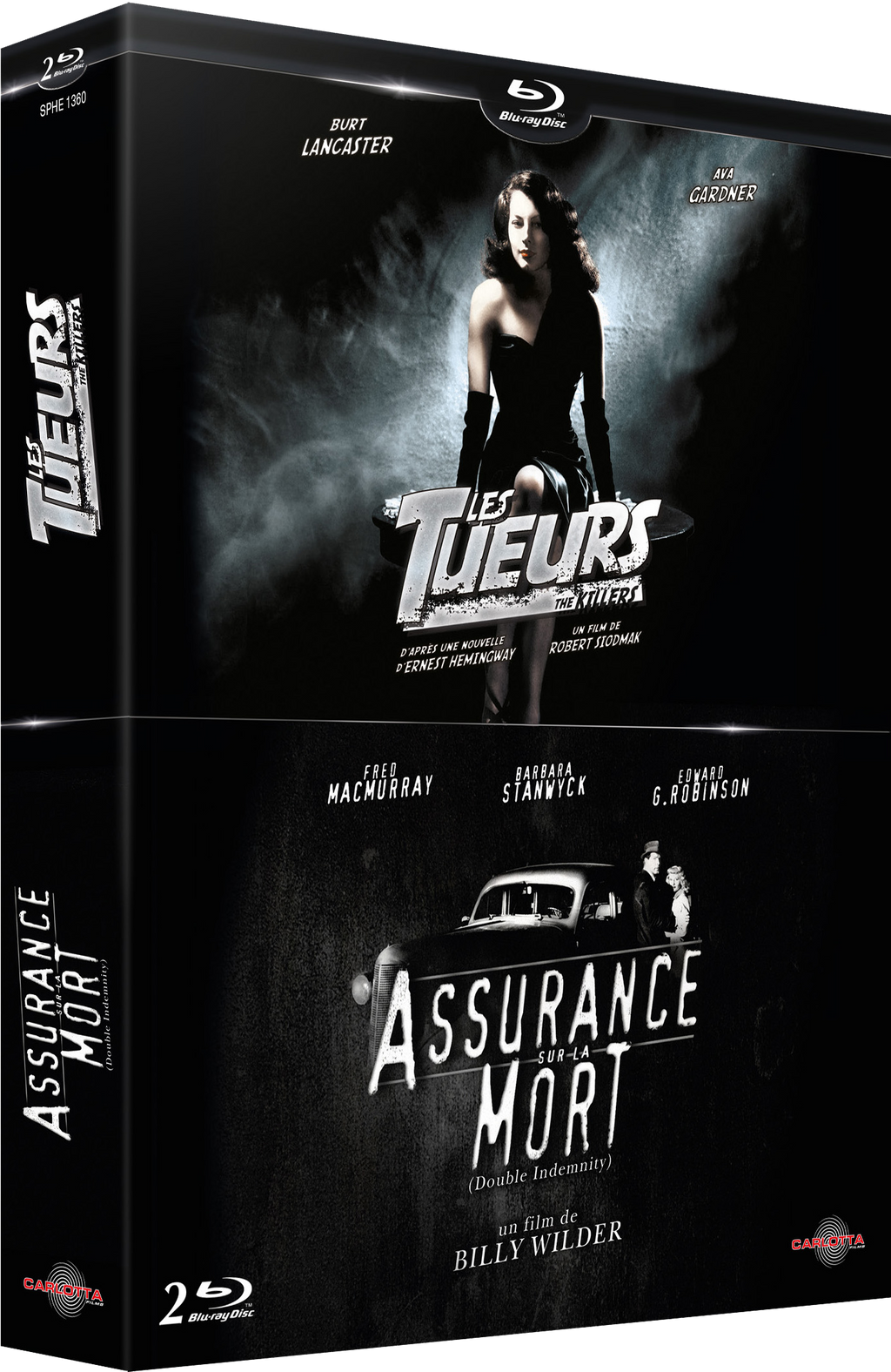Coffret films noirs: Assurance sur la Mort / Les Tueurs - Blu-ray - Carlotta Films - La Boutique