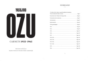 Yasujiro Ozu, carnets 1933-1963 - Livre