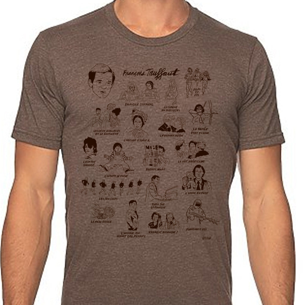 François Truffaut - T-shirt Collector par Nathan Gelgud