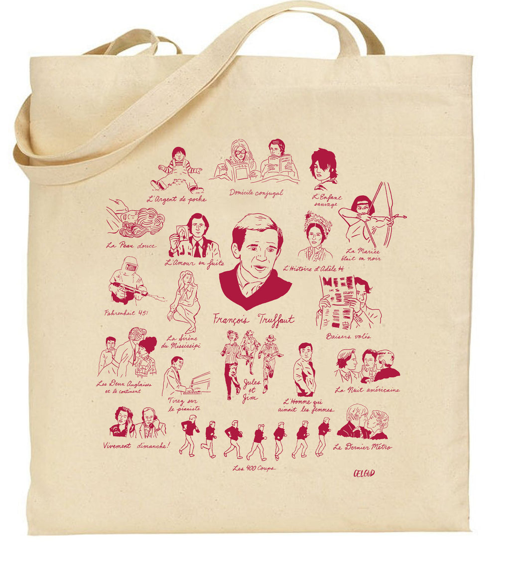 François Truffaut - Collector Tote Bag by Nathan Gelgud